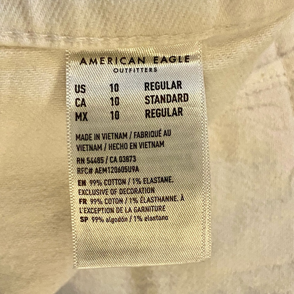 American Eagle Outfitters White Wide Leg Jeans - Picture 3 of 9